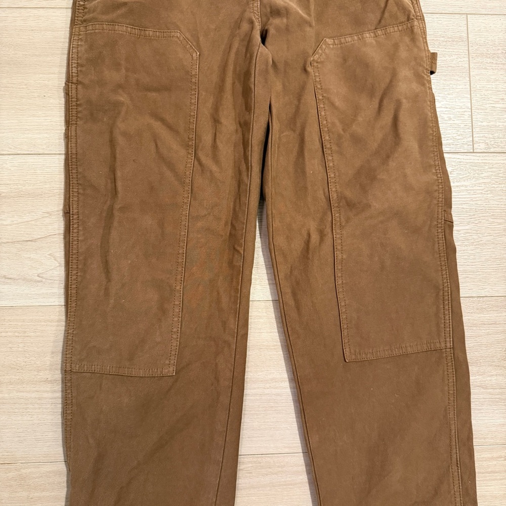 Aritzia Wilfred Free Brennan Pant Tan carpenter utility knee patch 4 Rudy Jude - Picture 2 of 9
